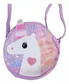 CARTERA CON FORMA DE UNICORNIO Y LENTEJUELAS PUBILED