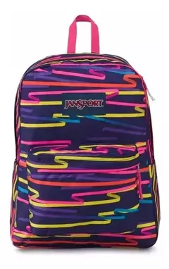 MOCHILA ESCOLAR JANSPORT SUPERBREAK VIOLETA ESTAMPADA 26L