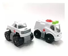 SET X2 MINIS AUTOS DE EMERGENCIA AMBULANCIA DURAVIT en internet
