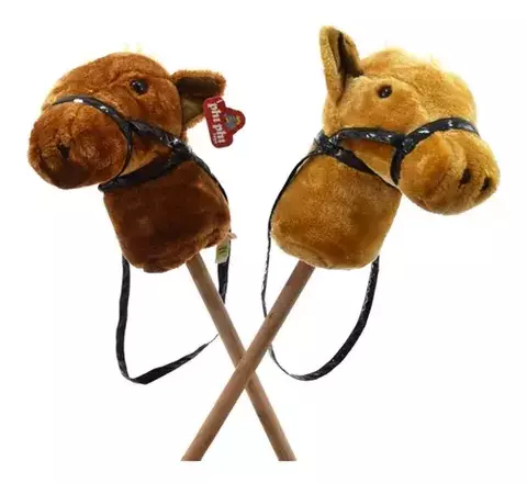 CABEZA DE CABALLO PELUCHE CON PALO Y SONIDO 92CM PHIPHI TOYS