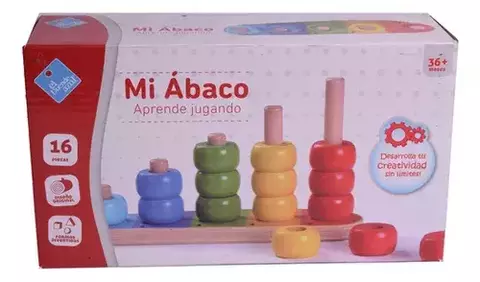 ABACO DE MADERA DIDACTICO MONTESSORI FIBRO