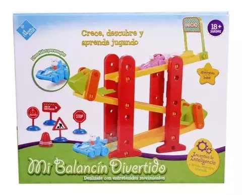 PISTA CON AUTO MI BALANCIN DIVERTIDO FIBRO