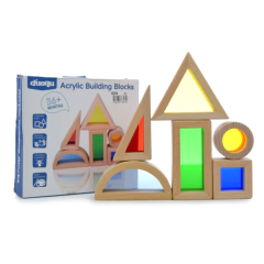 BLOQUES DE FORMAS GEOMETRICAS TRANSLUCIDOS MONTESSORI