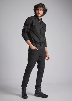Calça Jeans - Malone Strech Skinny Sarja Preto na internet