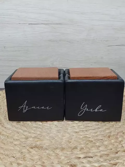 Azucarera + Yerbera Cuadrada Tajo - comprar online