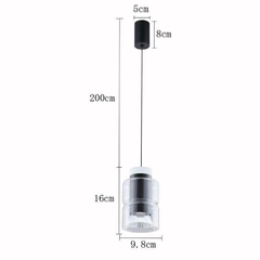 Imagem do KIT 02 PENDENTES LED ROZ 2*5W 3000K PRETO NORDECOR 2697