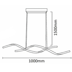 PENDENTE DOUBLE SPIN DOURADO 100CM 32 WATTS 3000K SL 312 - Martan Lustres