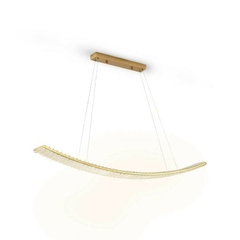 PENDENTE BACO 120CM DOURADO E CRISTAIS TRANSLUCIDOS SKY 4098 na internet