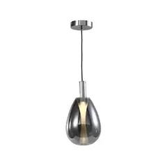 PENDENTE THUNDER CROMADO E VIDRO FUMÊ SKY 4042 FP - comprar online