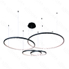 PENDENTE Φ40×60×80×100CM 174W 12180LM 3000K BIVOLT ALUMINO PRETO+SILICONE SINDORA DCD03274