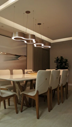 Pendente Orgânico KS Slim LED Madeira 100x55x12 28W 2700K ACCORD 1346LED - comprar online