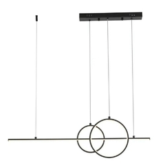 PENDENTE ÂNIMA PRETO 91CM X 4CM X 30CM 1 X LED 32W 3000K 1600LM BELLA KA006B
