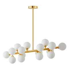 PENDENTE DORNAN JABUTICABA DOURADO 16 GLOBOS - NORDECOR 2422
