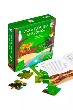 Livro e quebra cabeça Viva a Floresta Amazônica
