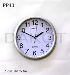 RELOJ PARED DAKOT 23CM COD: PP40 en internet