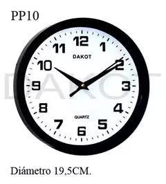 RELOJ PARED DAKOT 19,5 CM COD: PP10 - tienda online