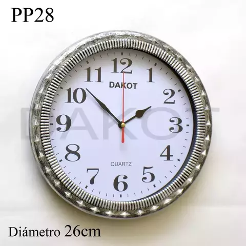 RELOJ PARED DAKOT 26CM COD: PP28 - comprar online