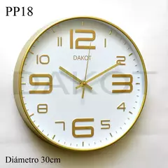 RELOJ PARED DAKOT 30CM COD: PP18 - comprar online