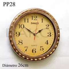RELOJ PARED DAKOT 26CM COD: PP28 en internet