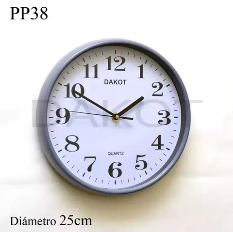 RELOJ PARED DAKOT 25CM COD: PP38 - comprar online