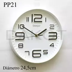 RELOJ PARED DAKOT 24,5CM COD: PP21 - tienda online