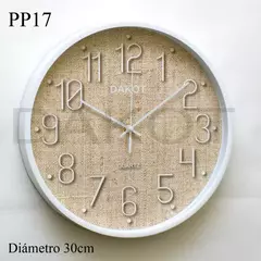 RELOJ PARED DAKOT 30CM COD: PP17 en internet