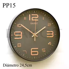 RELOJ PARED DAKOT 24,5 CM COD: PP15 - comprar online