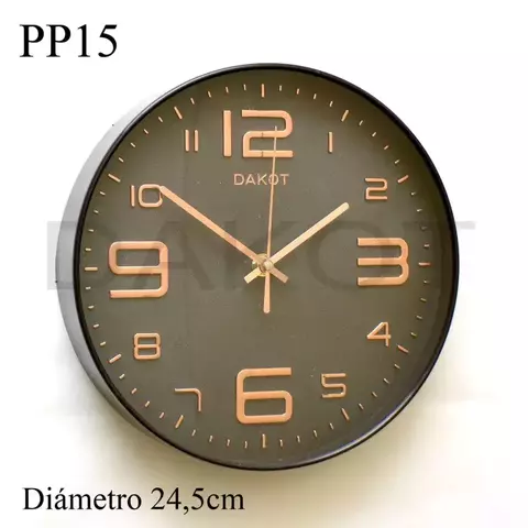 RELOJ PARED DAKOT 24,5 CM COD: PP15 - comprar online