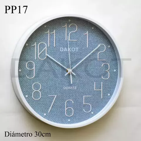 RELOJ PARED DAKOT 30CM COD: PP17 - comprar online