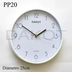 RELOJ PARED DAKOT 25CM COD: PP20 en internet