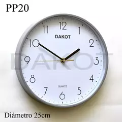 RELOJ PARED DAKOT 25CM COD: PP20 - comprar online