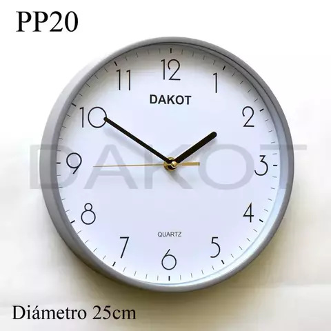 RELOJ PARED DAKOT 25CM COD: PP20 - comprar online