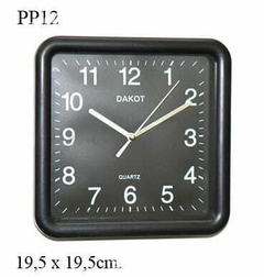 RELOJ PARED DAKOT 19.5 X 19.5CM COD: PP12 - comprar online