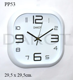 RELOJ PARED DAKOT 29,5X29,5CM COD: PP53 - comprar online