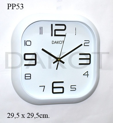 RELOJ PARED DAKOT 29,5X29,5CM COD: PP53 - comprar online