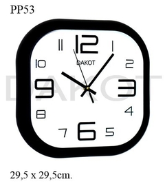 RELOJ PARED DAKOT 29,5X29,5CM COD: PP53 - comprar online