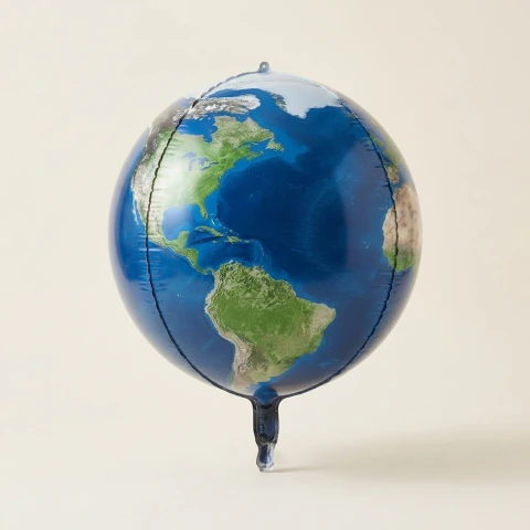 Globo metalizado - Planeta Tierra x 3 unidades