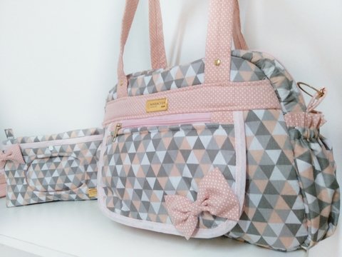 Bolsa maternidade passeio Rosa
