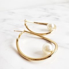 Brinco Argola Pérola (prata, grafite, dourado) - Oh La la! Acessórios Fashion