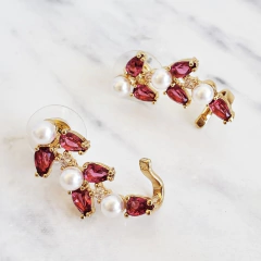 Brinco Ear cuff Flores (varias cores) - Oh La la! Acessórios Fashion