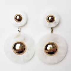 Brinco Bolas Marmorizadas (várias cores) - comprar online
