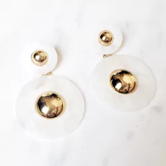 Brinco Bolas Marmorizadas (várias cores) - comprar online