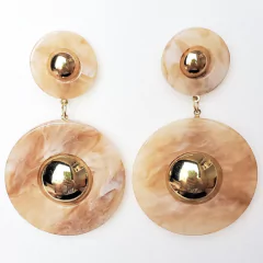 Brinco Bolas Marmorizadas (várias cores)