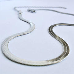 Choker Malha Snake Ródio - 4mm - comprar online