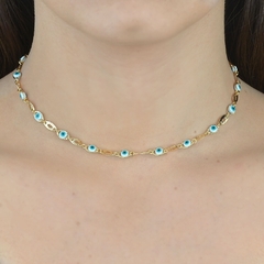 Choker Diamantada Olho Grego - comprar online