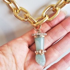 Choker Corrente Atenas (verde ou branco) - Oh La la! Acessórios Fashion