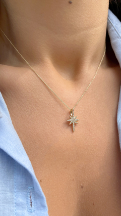 Colar Star Cravejado Zircônias - Ouro - Oh La la! Acessórios Fashion