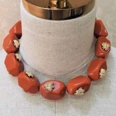 Colar Statement Bees - Terra