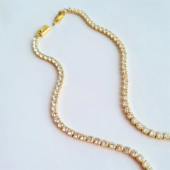 Colar Riviera Zircônias Cristal (fina)