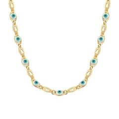 Choker Diamantada Olho Grego